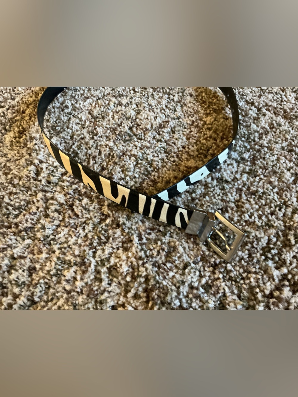 2 belts, one LANE BRYANT BELT thick STRETCH 18-20 PLUS WOMEN Cream & zebra print